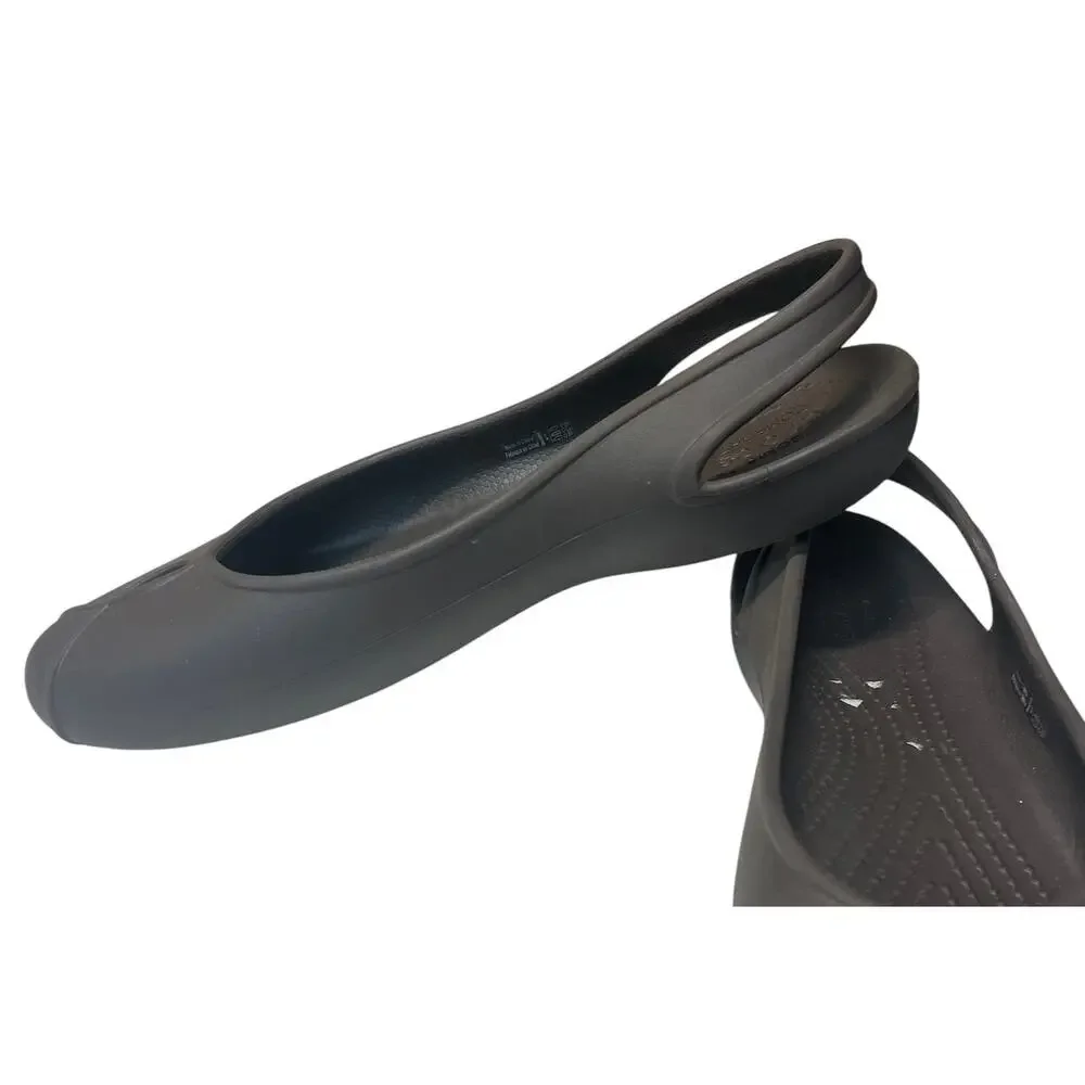 Crocs Olivia II Ballet Flats Brown Slingback Women's Size 11